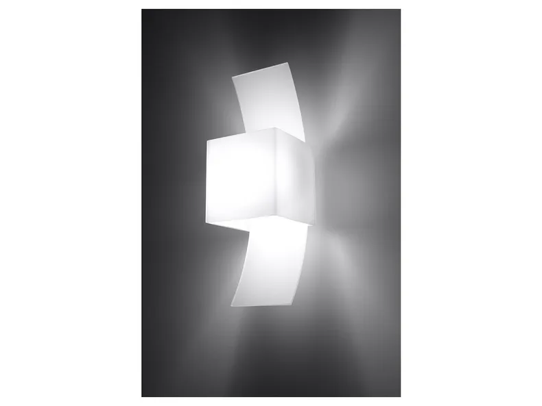 BRW Стеклянный настенный светильник Lima белый 067615 фото №3