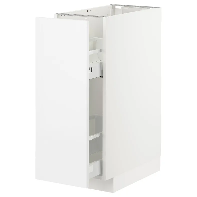 IKEA METOD МЕТОД, підлог шафа / висувна внутрішн секція, білий РІНГХУЛЬТ / глянцевий білий, 30x60 см 092.998.64 фото №1