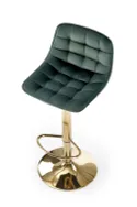 Барный стул HALMAR H120 темно-зеленый, золотой фото thumb №9