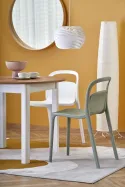 Кухонний стіл HALMAR RINGO 102-142x102 см дуб крафт, білий фото thumb №6