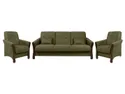 BRW Flora, диван + 2 крісла, Monoli 38 Зелений/горіх ZE-FLORA-3K_ES_ES-G3_B94A03 фото thumb №1