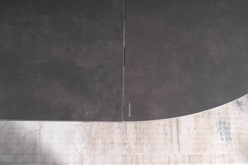 Стіл SIGNAL PORTO Ceramic, темно-сірий / матова сталь, 120x120 фото №11