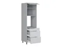 BRW Кухонный шкаф для встраиваемого духового шкафа Verdi высотой 60 см с выдвижными ящиками светло-серый матовый, греноловый серый/светло-серый матовый FL_DPS_60/207_2SMB/SMB/O-SZG/JSZM фото thumb №3
