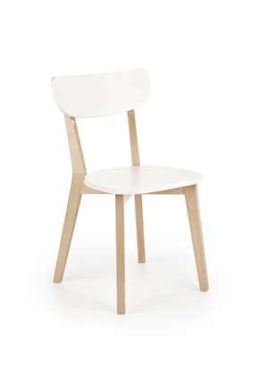 Кухонний стілець HALMAR BUGGI натуральний/білий (1шт=2шт) фото