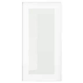 IKEA HEJSTA ХЭЙСТА, стеклянная дверь, белое / прозрачное стекло, 30x60 см 705.266.31 фото