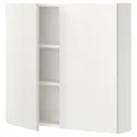 IKEA ENHET ЕНХЕТ, настінна шафа з 2 полицями/дверцят, білий, 80x17x75 см 993.236.85 фото thumb №1