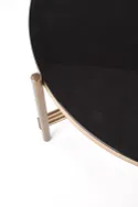 Журнальний стіл HALMAR ISMENA 80x80 см, каркас - золото, стільниця - чорний фото thumb №7