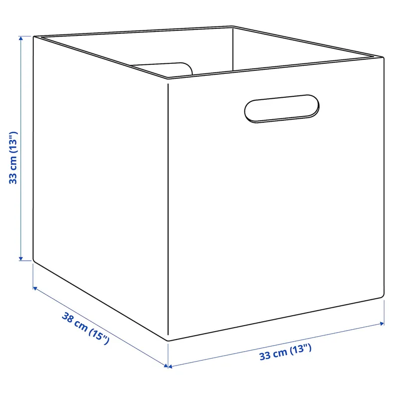 IKEA BLÄDDRA БЛЭДРА, коробка, серый, 33x38x33 см 505.867.77 фото №7