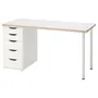 IKEA LAGKAPTEN ЛАГКАПТЕН / ALEX АЛЕКС, письмовий стіл, білий антрацит / білий, 120x60 см 995.084.10 фото