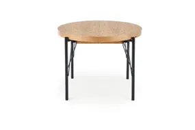 Раскладной стол HALMAR INFERNO 100-300х100 см, натуральный дуб - черный фото