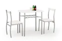 Столовий комплект HALMAR LANCE стіл + 2 стільці 82x50 см білий фото thumb №1