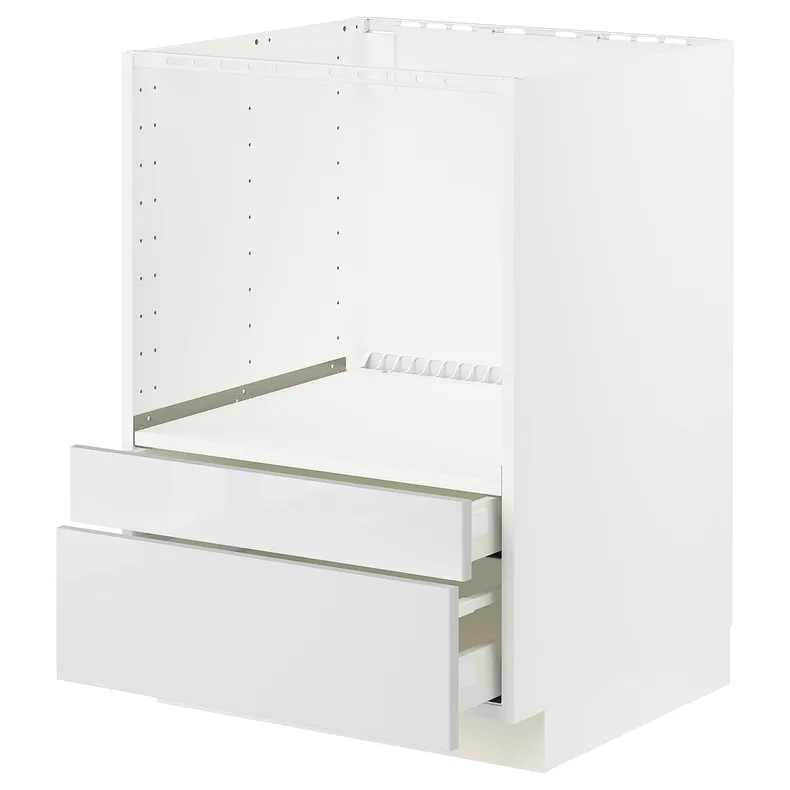 IKEA METOD МЕТОД / MAXIMERA МАКСІМЕРА, шафа для комб мікрохв печі / шухляди, білий / РІНГХУЛЬТ білий, 60x60 см 890.269.78 фото №1