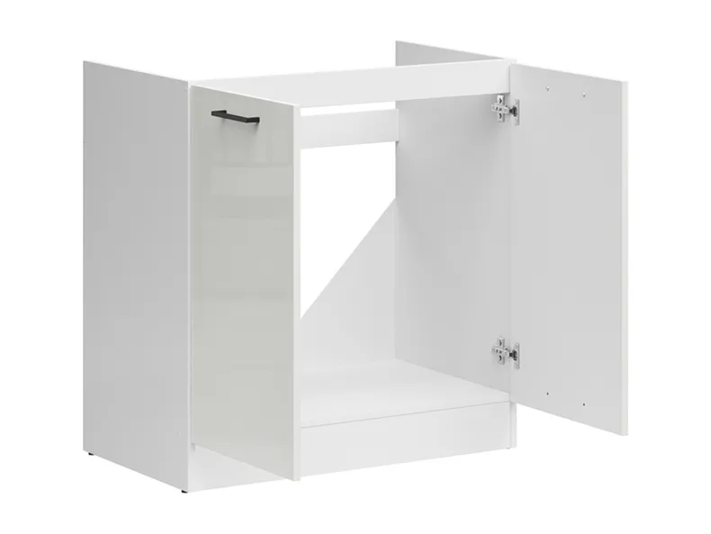 BRW Кухонный шкаф под мойку Junona Line 80 см мел глянец, белый/мелкозернистый белый глянец DK2D/80/82-BI/KRP фото №3