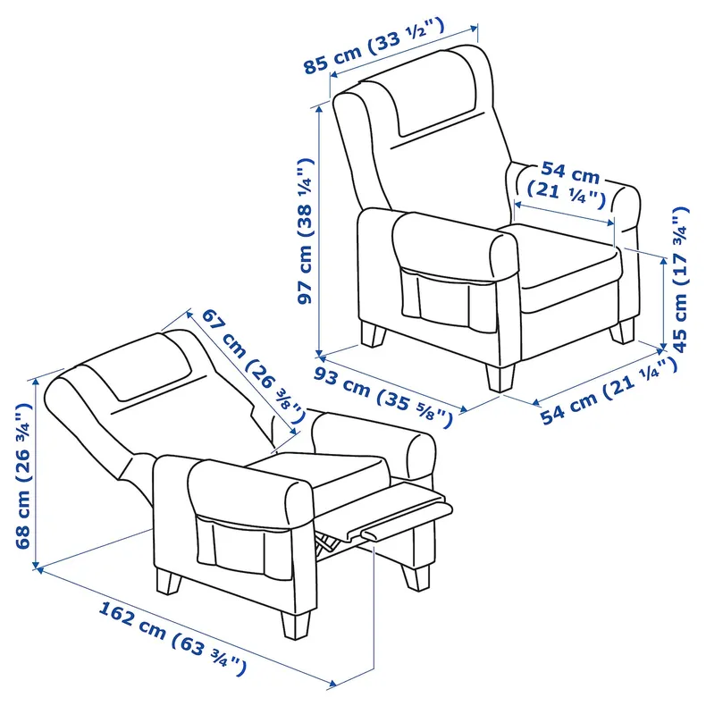 IKEA MUREN МУРЕН, крісло розкладне, РЕММАРН темно-сірий 104.385.57 фото №7