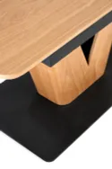 Обідній стіл розкладний HALMAR UMBERTO 160-200x90 см, стільниця - натуральний дуб, ніжка - натуральний дуб/чорний фото thumb №7