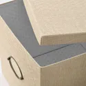IKEA KVARNVIK КВАРНВИК, коробка с крышкой, бежевый, 32x35x32 см 004.594.80 фото thumb №4