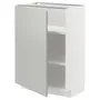 IKEA METOD МЕТОД, напольный шкаф с полками, белый / светло-серый, 60x37 см 095.384.02 фото