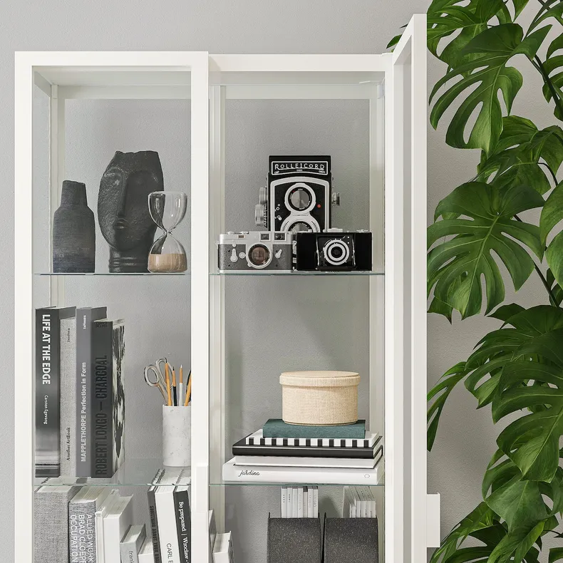IKEA MILSBO МИЛЬСБУ, шкаф-витрина, белый, 73x175 см 003.964.16 фото №3