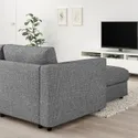 IKEA VIMLE ВІМЛЕ, кутовий диван-ліжко, 5-місний, з шезлонгом/Lejde сіро-чорний 995.372.81 фото thumb №3