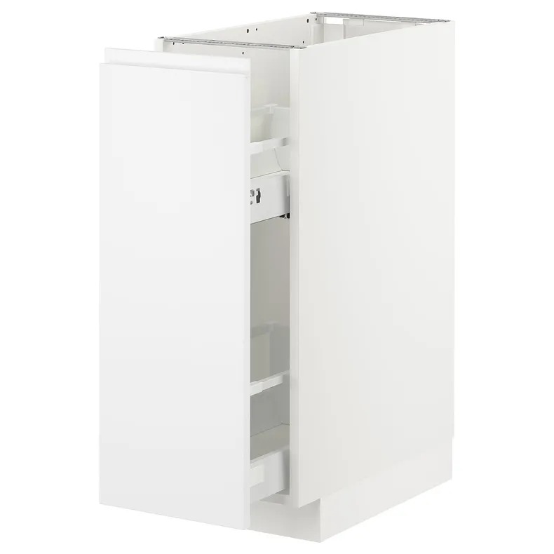 IKEA METOD МЕТОД, підлог шафа / висувна внутрішн секція, білий / Voxtorp матовий білий, 30x60 см 092.999.39 фото №1
