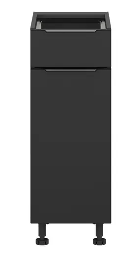 BRW Кухонна шафа Sole L6 30 см права з висувною шухлядою чорний матовий, чорний/чорний матовий FM_D1S_30/82_P/SMB-CA/CAM фото