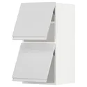 IKEA METOD МЕТОД, навісна шафа гориз 2 дверц нат мех, білий / ВОКСТОРП глянцевий / білий, 40x80 см 993.946.06 фото thumb №1