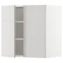 IKEA METOD МЕТОД, навісна шафа з полицями / 2 дверцят, білий / Ringhult світло-сірий, 60x60 см 294.673.85 фото