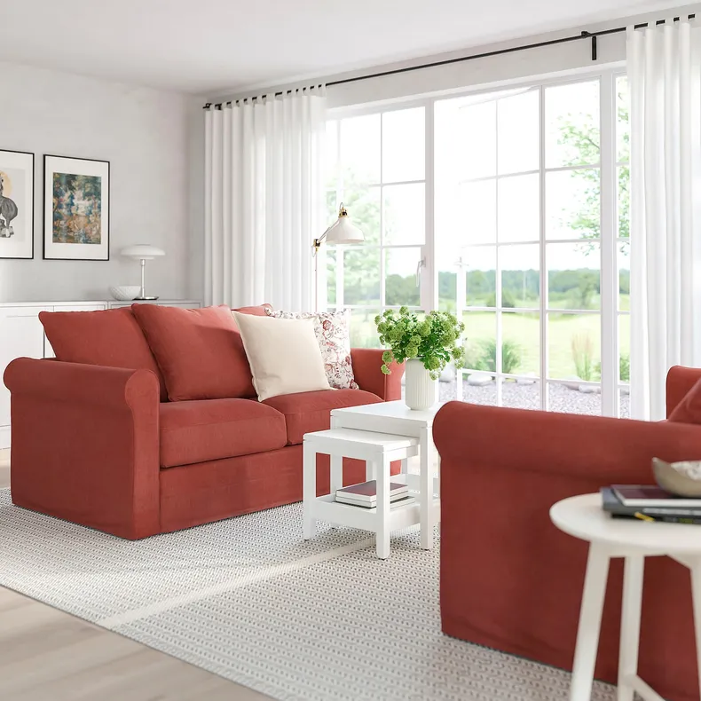 IKEA GRÖNLID ГРЕНЛІД, 2-місний диван, ЛЬЙУНГЕН світло-червоний 594.089.69 фото №2