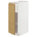 IKEA METOD МЕТОД, напольный шкаф с полками, белый / Воксторп имит. дуб, 30x60 см 395.386.55 фото thumb №1