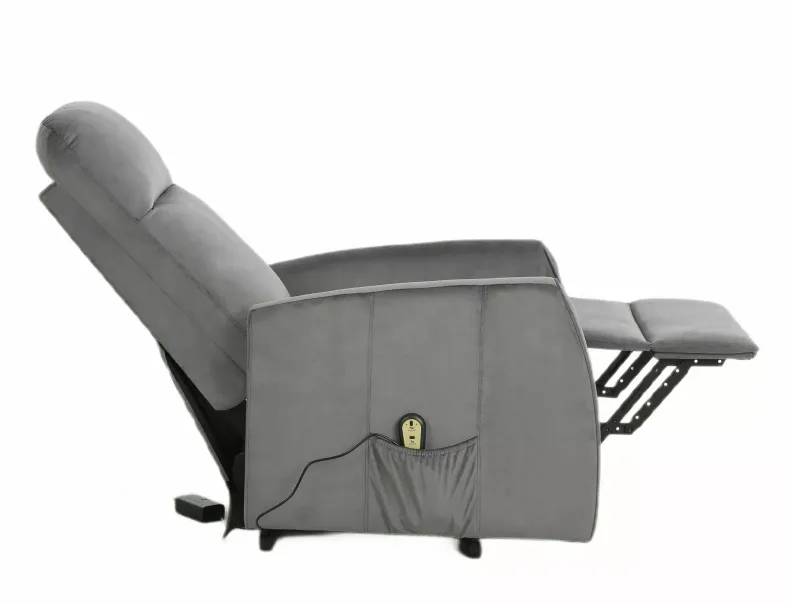 Розкладне крісло оксамитове SIGNAL LETO Velvet, Bluvel 14 - сірий фото №8