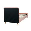 Ліжко односпальне оксамитове 90x200 MEBEL ELITE MIKEL Velvet, рожевий фото thumb №13