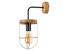 BRW Настенный светильник Netuno деревянный коричневый 079260 фото