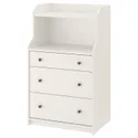 IKEA HAUGA ХАУГА, комод 3 шухляди, полиця, білий, 70x116 см 504.026.41 фото thumb №1