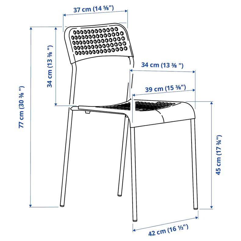 IKEA VANGSTA ВАНГСТА / ADDE АДДЕ, стіл+6 стільців, білий / білий, 120 / 180 см 894.830.47 фото №8