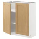 IKEA METOD МЕТОД, підлогова шафа з полицями / 2 дверцят, білий / ФОРСБАККА дуб, 80x37 см 395.090.97 фото thumb №1