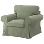 IKEA EKTORP ЕКТОРП, крісло, ХАКЕБУ сіро-зелений 095.521.10 фото