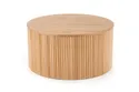 Журнальный столик деревянный круглый HALMAR WOODY, 80x80 см, натуральный фото thumb №1