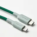 IKEA LILLHULT ЛИЛЛЬХУЛЬТ, кабель USB-C–lightning, зеленый, 1.5 m 205.811.11 фото thumb №3