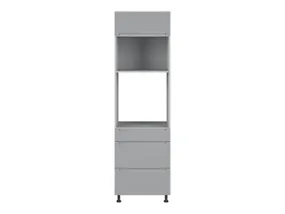 BRW Кухонный шкаф Iris 60 см для встроенного духового шкафа с ящиками ferro, гренола серый/ферро FB_DPS_60/207_2SMB/SMB/O-SZG/FER фото