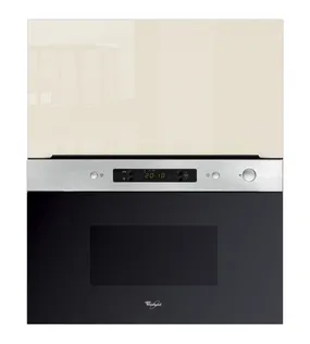 BRW Кухонный верхний шкаф Sole L6 60 см с микроволновой печью магнолия жемчуг, альпийский белый/жемчуг магнолии FM_GMO_60/72_O_MBNA900-BAL/MAPE/IX фото