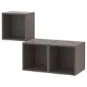 IKEA EKET ЭКЕТ, комбинация настенных шкафов, тёмно-серый, 105x35x70 см 692.863.40 фото thumb №1