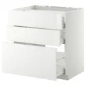 IKEA METOD МЕТОД / MAXIMERA МАКСИМЕРА, напольн шкаф / 3фронт пнл / 3ящика, белый / Рингхульт белый, 80x60 см 790.271.10 фото thumb №1