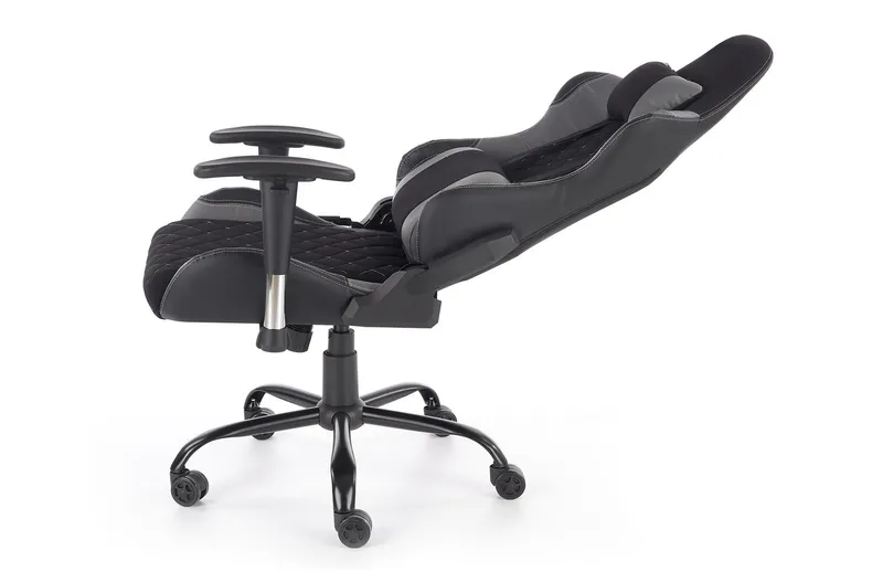 Крісло комп'ютерне офісне обертове HALMAR DRAKE, чорний / сірий фото №4