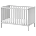 IKEA SUNDVIK СУНДВІК, ліжко для немовлят, сірий, 60x120 см 504.940.75 фото thumb №1