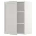 IKEA METOD МЕТОД, шафа навісна із полицями, білий / світло-сірий Lerhyttan, 60x80 см 094.667.06 фото thumb №1