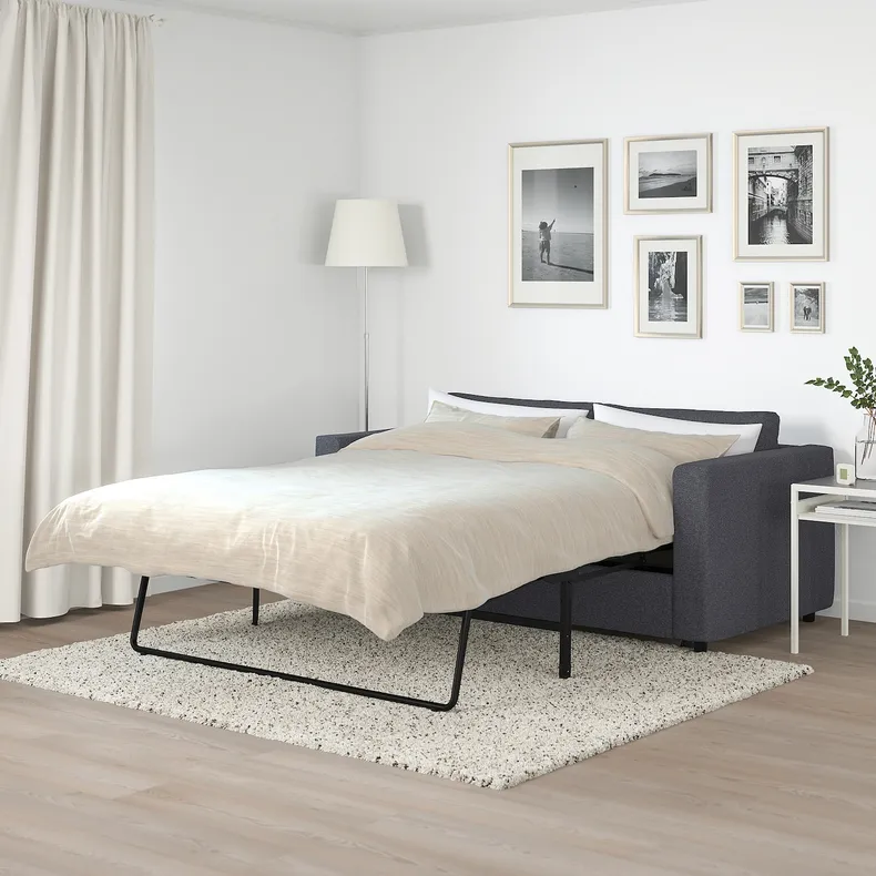IKEA VIMLE ВИМЛЕ, 2-местный диван-кровать, Окрашенный в средне-серый цвет 095.452.71 фото №2
