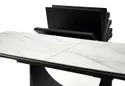 Кухонний стіл HALMAR OSMAN 160-220x90 см, білий мармур / чорний фото thumb №14