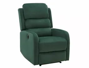 Кресло-реклайнер бархатное SIGNAL PEGASUS Velvet, Bluvel 78 - зеленый фото