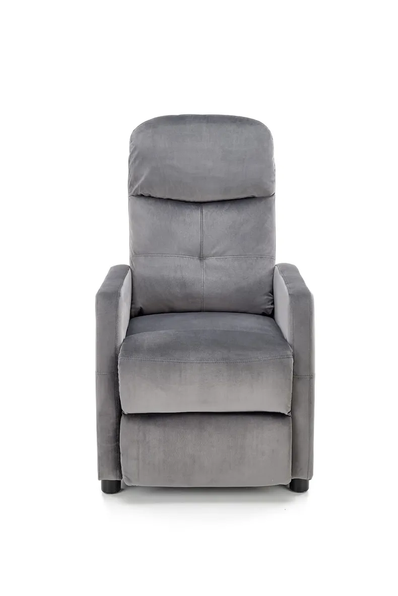 Кресло реклайнер мягкое раскладное HALMAR FELIPE 2, серый фото №10