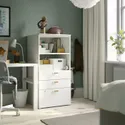 IKEA SMÅSTAD СМОСТАД / PLATSA ПЛАТСА, книжкова шафа, білий білий / з 3 шухлядами, 60x57x123 см 493.878.06 фото thumb №3